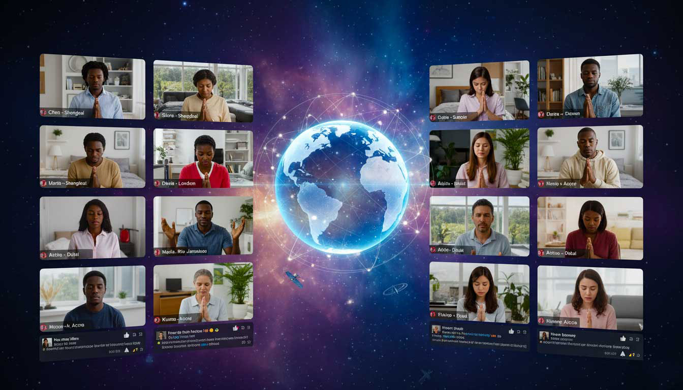 Intercessors joining a global prayer call